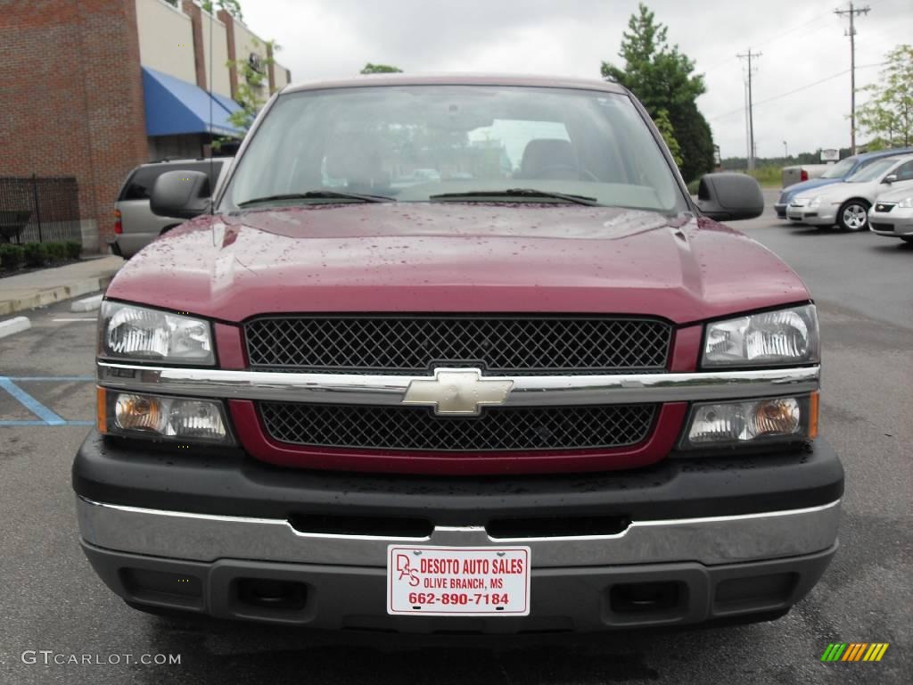 2005 Silverado 1500 LS Crew Cab - Sport Red Metallic / Tan photo #3