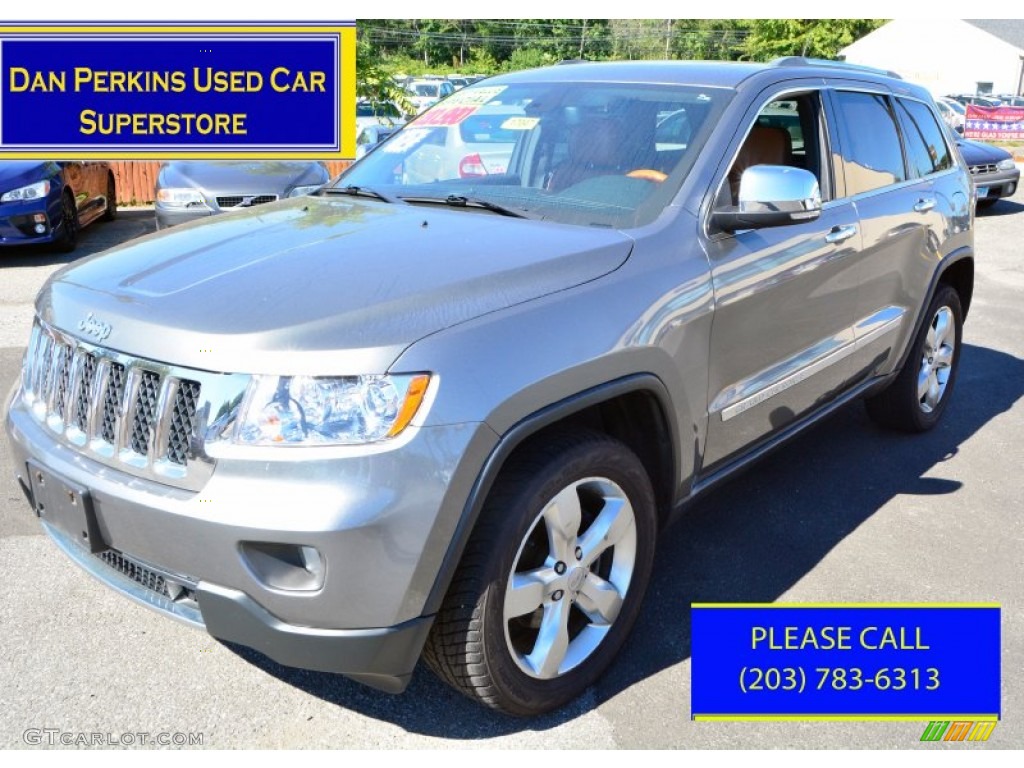 2012 Grand Cherokee Overland 4x4 - Mineral Gray Metallic / New Saddle/Black photo #1