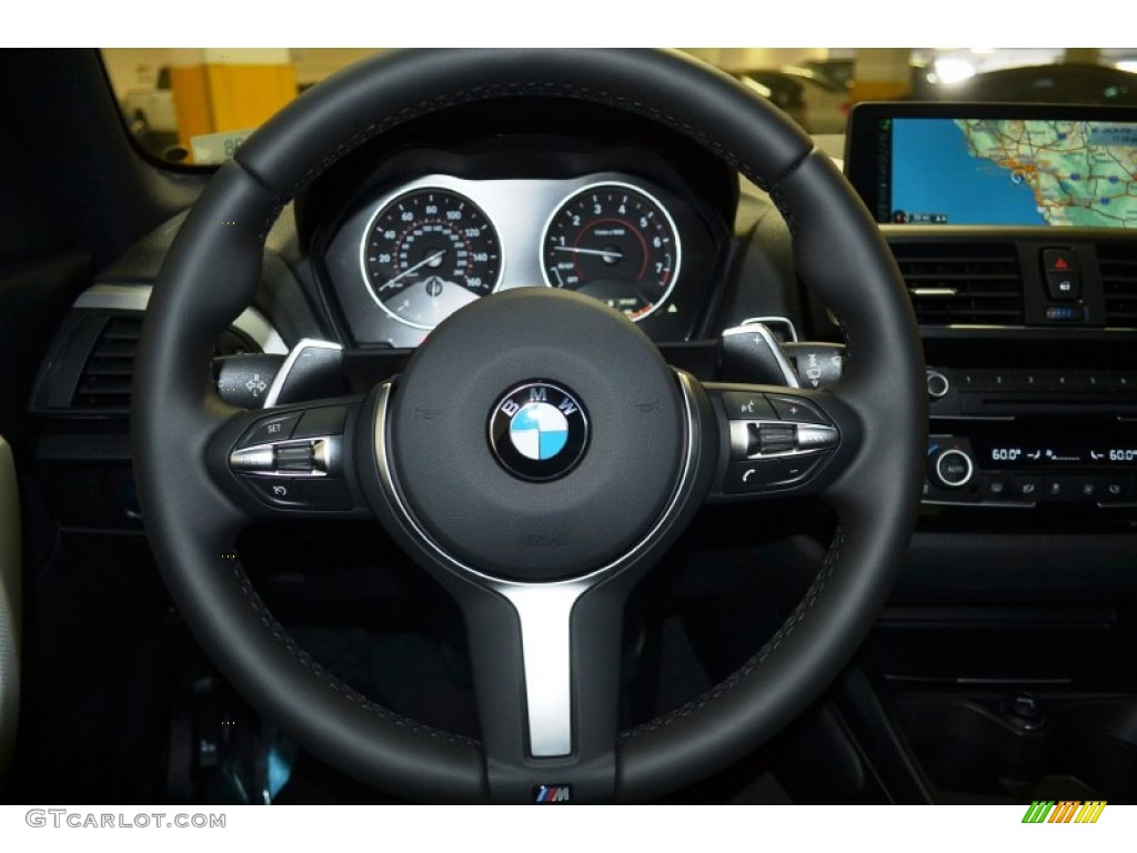 2016 BMW M235i Coupe Black Steering Wheel Photo #107425298
