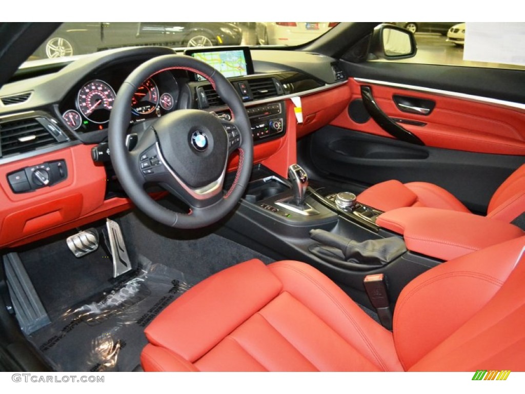 Coral Red Interior 2016 BMW 4 Series 428i Convertible Photo #107425883