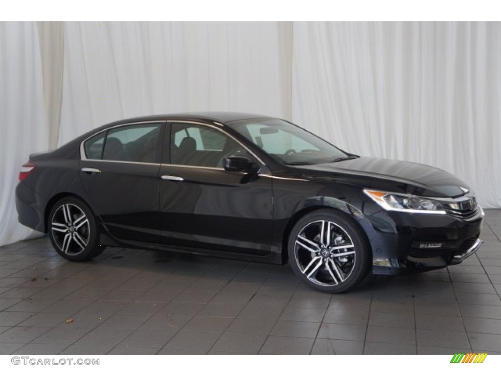 Crystal Black Pearl 2016 Honda Accord Sport Sedan Exterior Photo #107427806