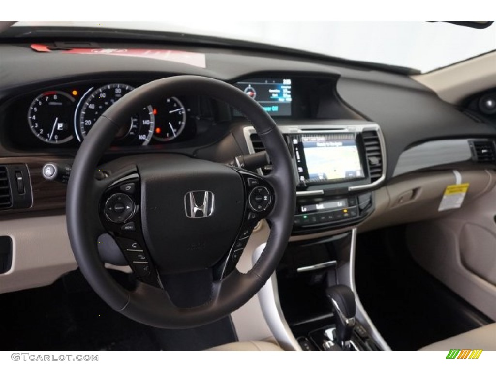 2016 Honda Accord EX-L Coupe Ivory Dashboard Photo #107428055