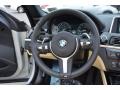 BMW Individual Champagne Full Merino Leather 2015 BMW 6 Series 650i xDrive Convertible Steering Wheel