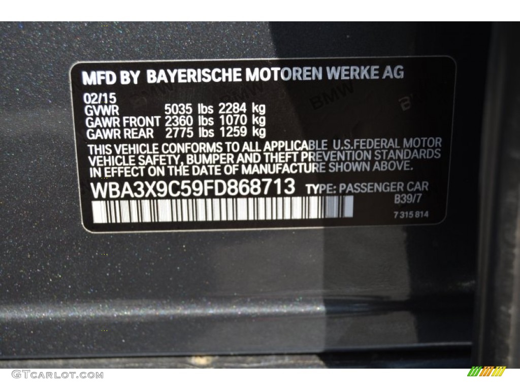2015 3 Series 335i xDrive Gran Turismo - Mineral Grey Metallic / Black photo #35