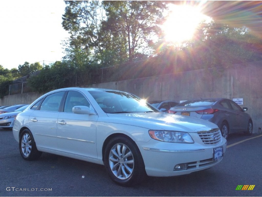 2008 Azera Limited - Powder White Pearl / Gray photo #3