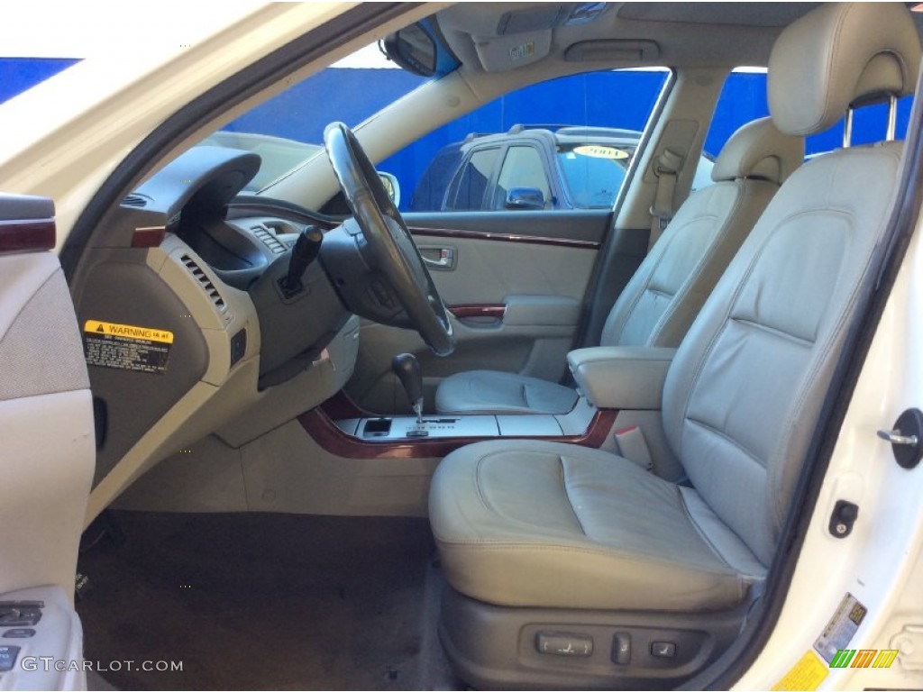 2008 Azera Limited - Powder White Pearl / Gray photo #10