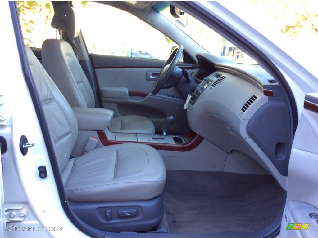 2008 Azera Limited - Powder White Pearl / Gray photo #26