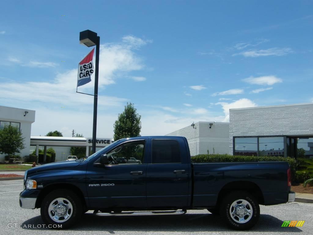 2004 Ram 2500 SLT Quad Cab - Patriot Blue Pearl / Dark Slate Gray photo #2