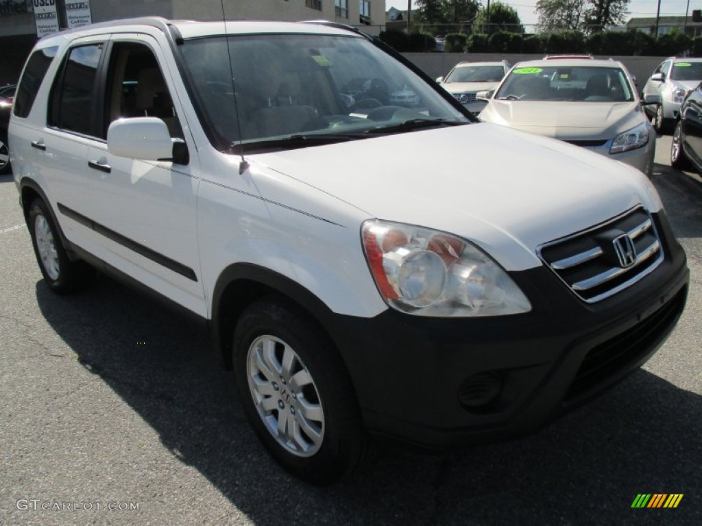 2006 CR-V EX 4WD - Taffeta White / Ivory photo #8