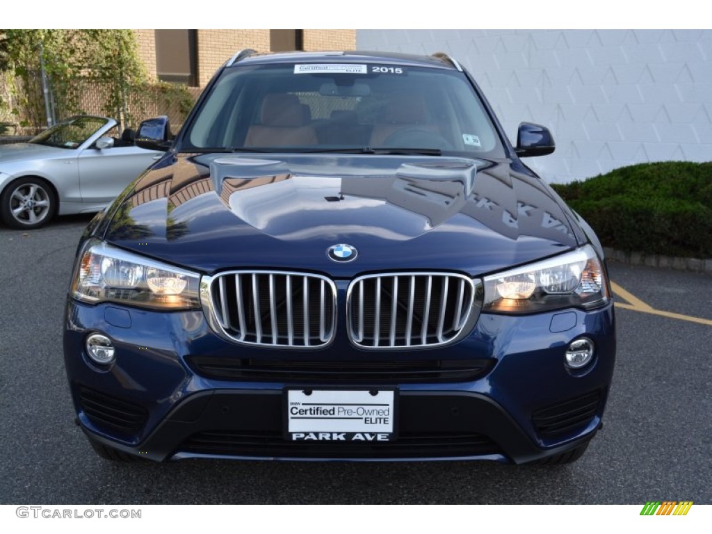 2016 X3 xDrive28i - Deep Sea Blue Metallic / Saddle Brown photo #7