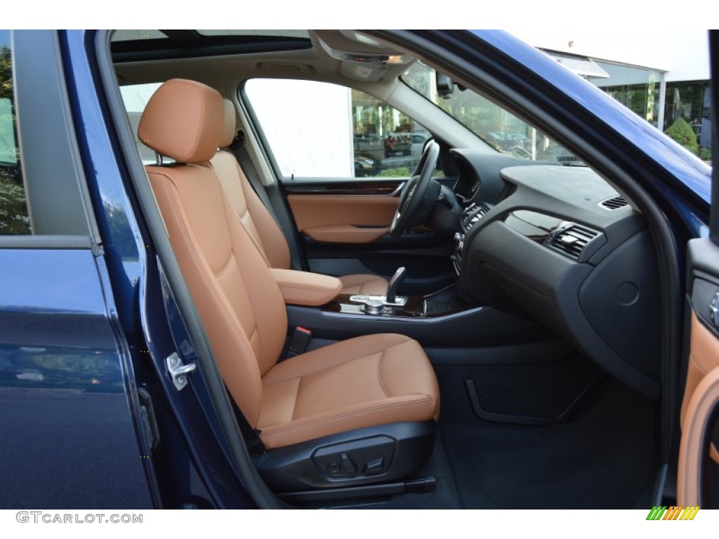 2016 X3 xDrive28i - Deep Sea Blue Metallic / Saddle Brown photo #28