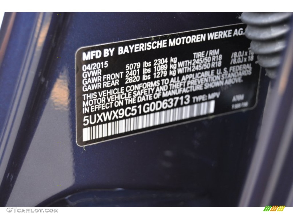 2016 X3 xDrive28i - Deep Sea Blue Metallic / Saddle Brown photo #34
