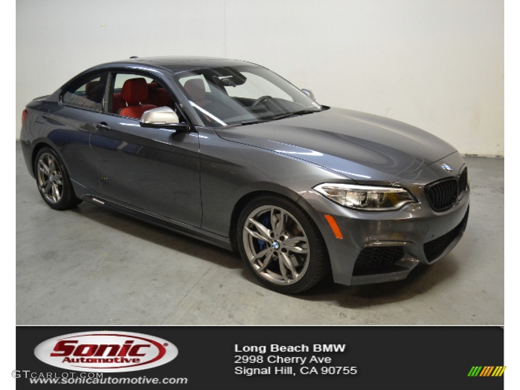 2017 Mineral Grey Metallic Bmw 2 Series M235i Coupe 107428812 2017 2 Series M235i Coupe Mineral Grey Metallic C Red Black Photo