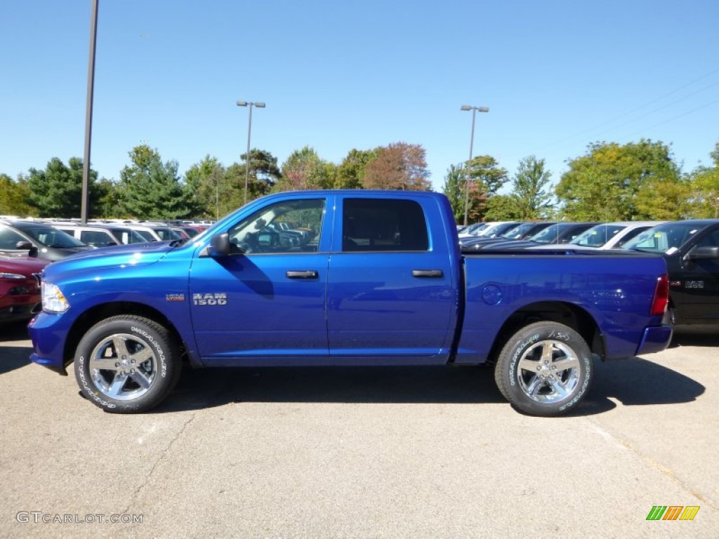 Blue Streak Pearl 2016 Ram 1500 Tradesman Crew Cab 4x4 Exterior Photo #107445373