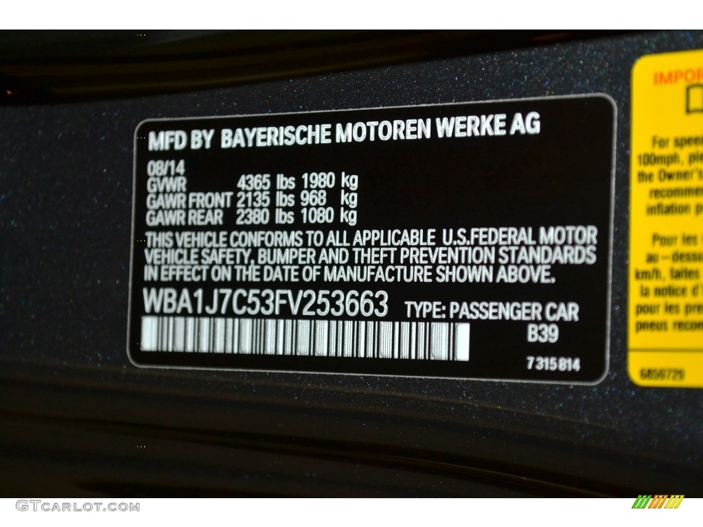 2015 BMW 2 Series M235i Coupe Color Code Photos