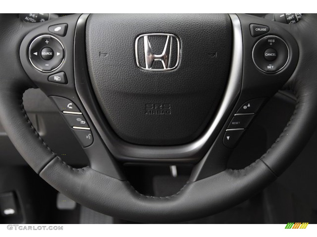 2016 Pilot EX-L - Crystal Black Pearl / Black photo #9