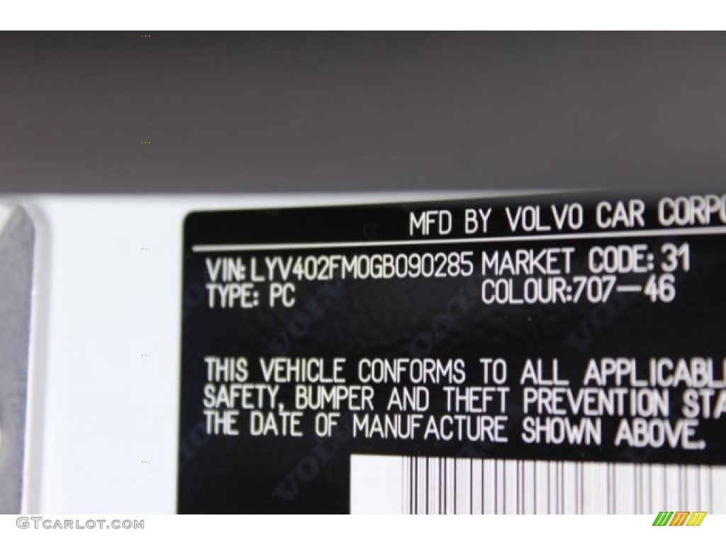 2016 Volvo S60 T5 Inscription Color Code Photos