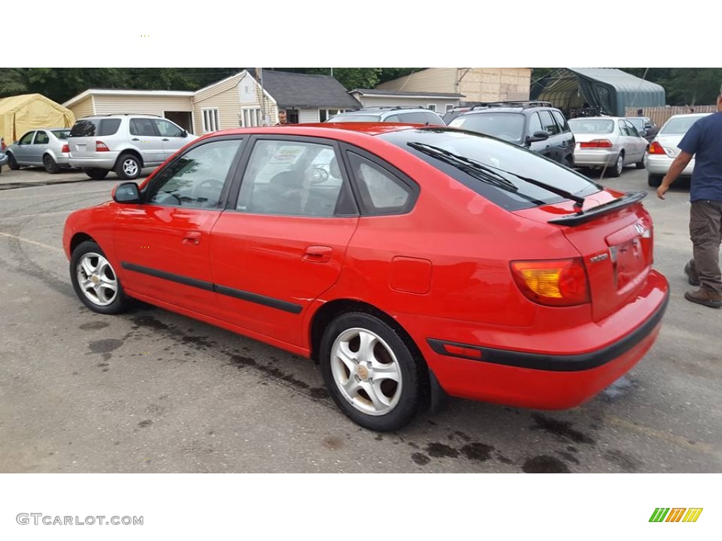 2003 Elantra GT Hatchback - Rally Red / Dark Gray photo #5