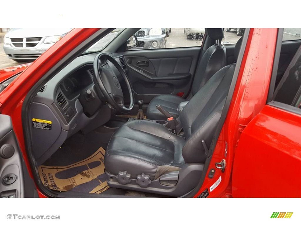 2003 Elantra GT Hatchback - Rally Red / Dark Gray photo #10