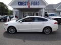 2013 White Platinum Metallic Tri-coat Ford Fusion SE 2.0 EcoBoost  photo #4