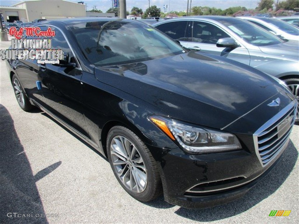 2015 Genesis 3.8 Sedan - Caspian Black / Black photo #1