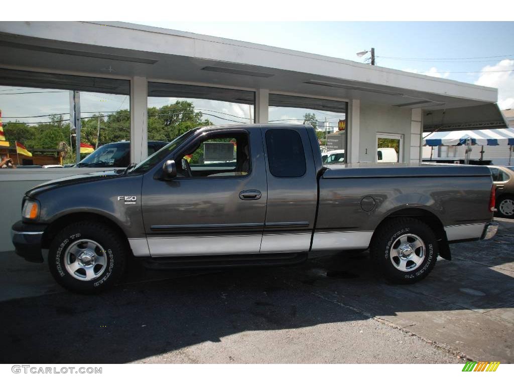 2002 F150 XLT SuperCab - Dark Shadow Grey Metallic / Dark Graphite photo #2