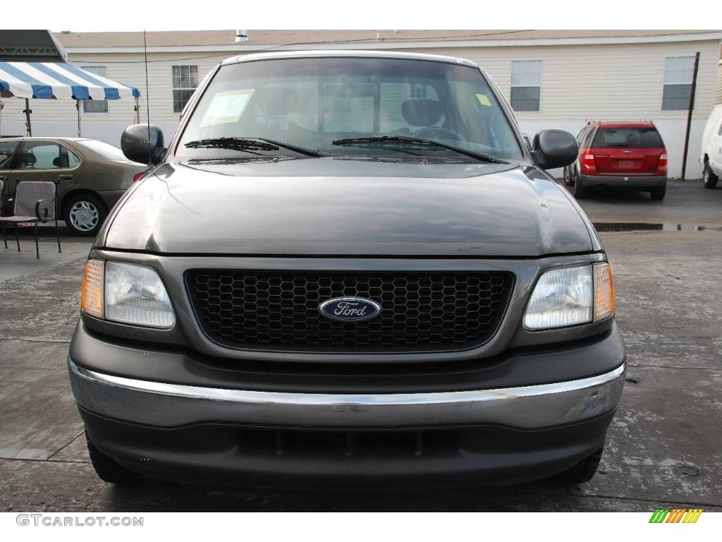 2002 F150 XLT SuperCab - Dark Shadow Grey Metallic / Dark Graphite photo #4