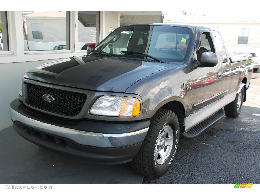 2002 F150 XLT SuperCab - Dark Shadow Grey Metallic / Dark Graphite photo #5