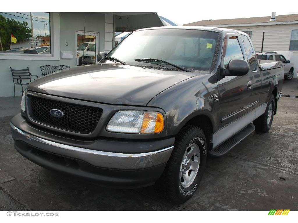 2002 F150 XLT SuperCab - Dark Shadow Grey Metallic / Dark Graphite photo #6