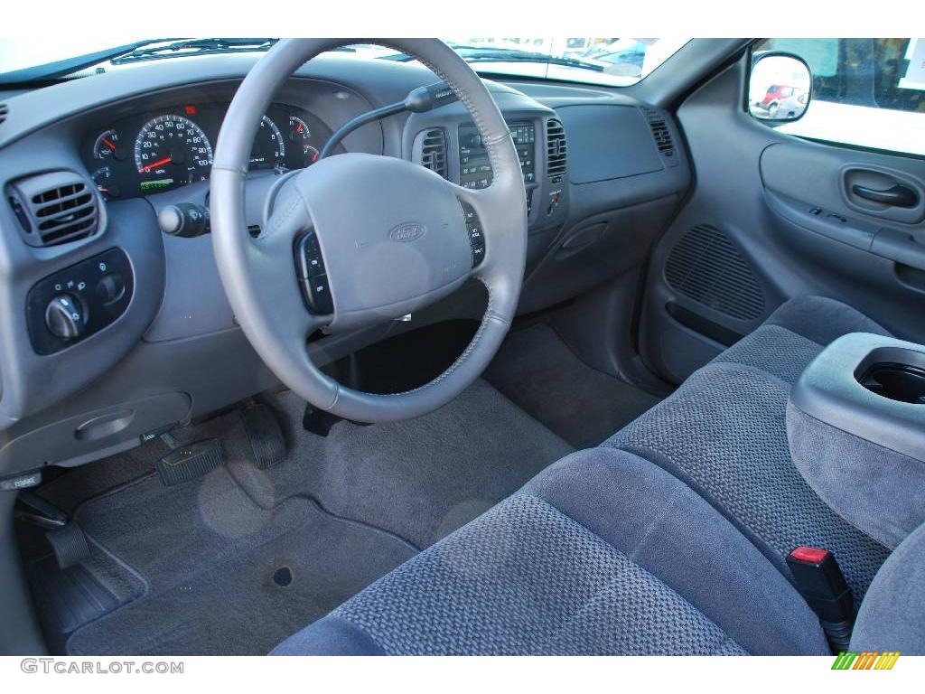 2002 F150 XLT SuperCab - Dark Shadow Grey Metallic / Dark Graphite photo #16