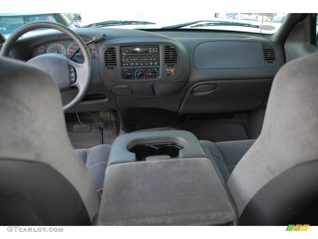 2002 F150 XLT SuperCab - Dark Shadow Grey Metallic / Dark Graphite photo #17