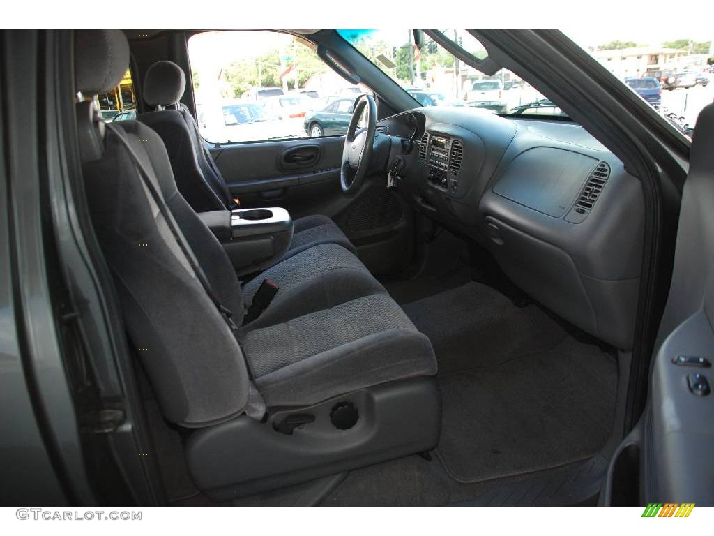 2002 F150 XLT SuperCab - Dark Shadow Grey Metallic / Dark Graphite photo #22