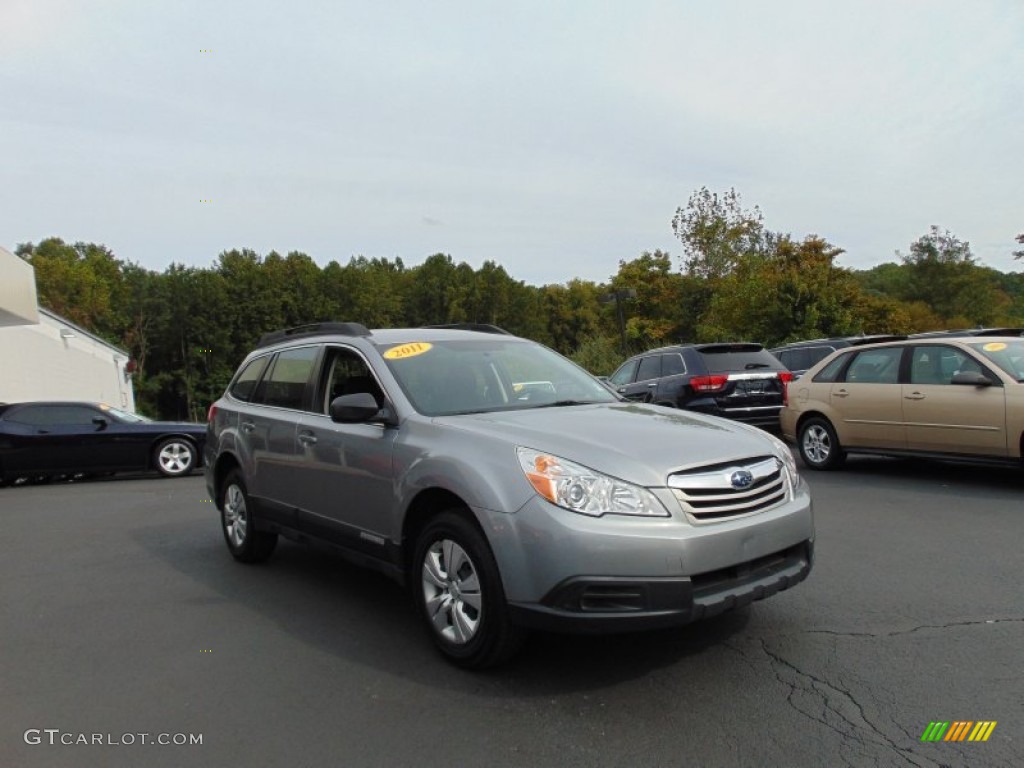 2011 Outback 2.5i Wagon - Steel Silver Metallic / Off Black photo #9