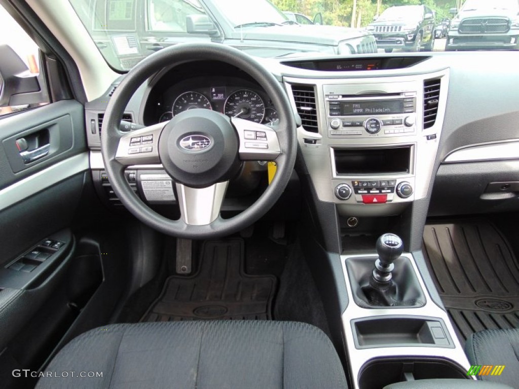 2011 Subaru Outback 2.5i Wagon Off Black Dashboard Photo #107464706