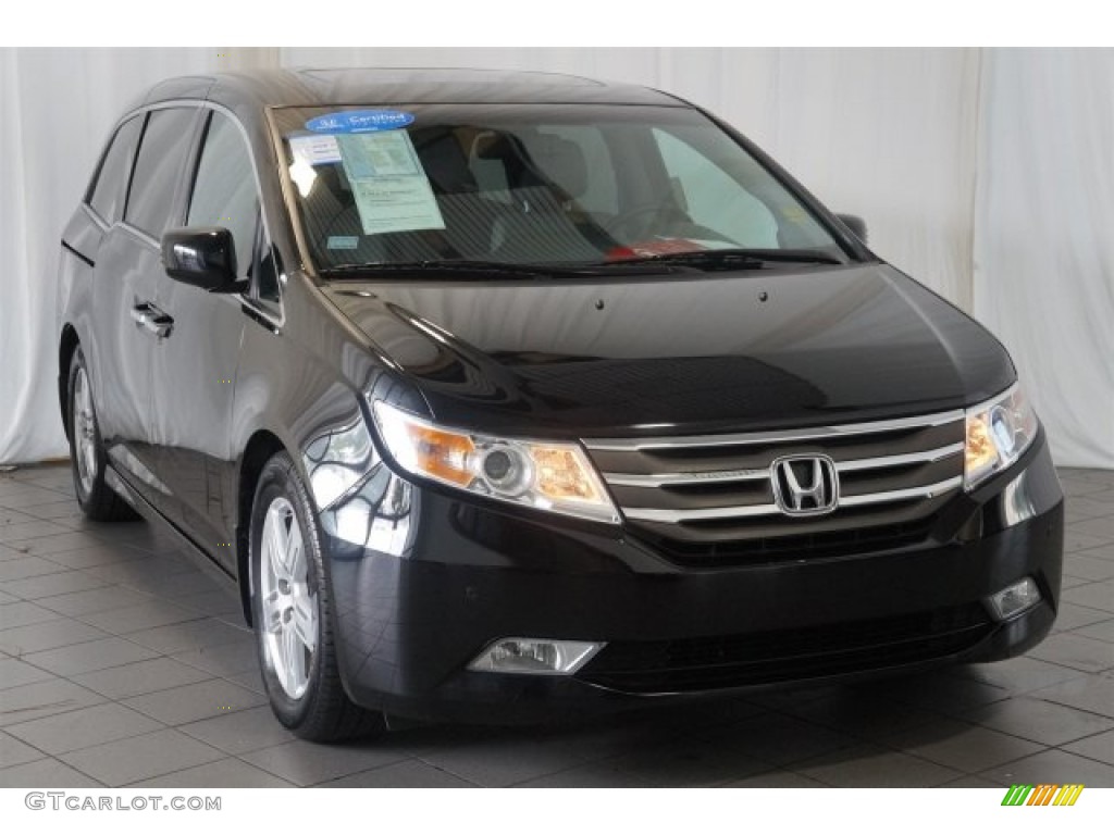 2013 Odyssey Touring - Crystal Black Pearl / Gray photo #2