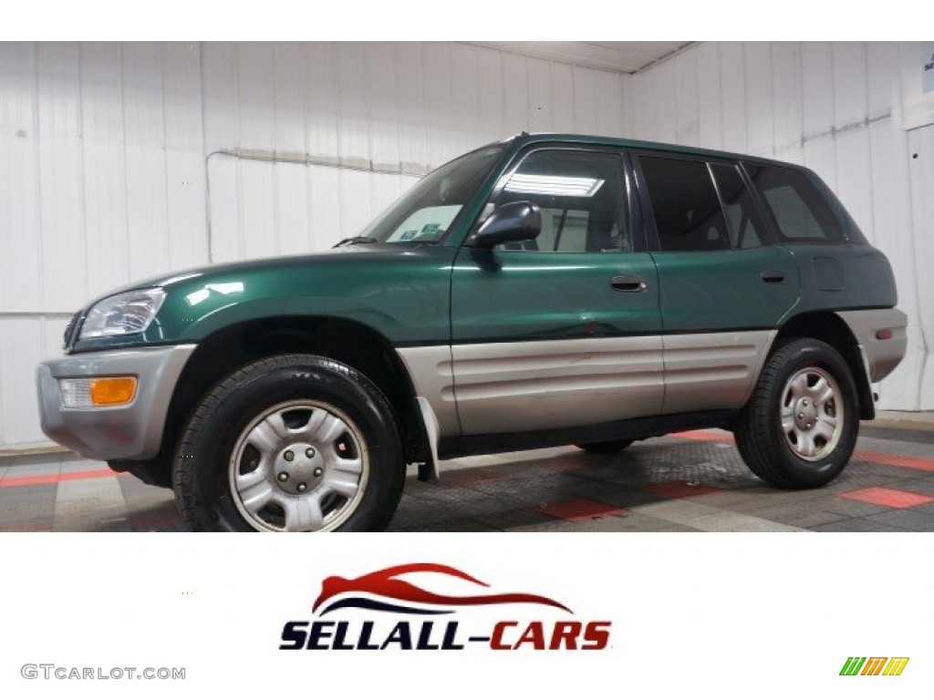 2000 RAV4 4WD - Deep Jewel Green / Gray photo #1