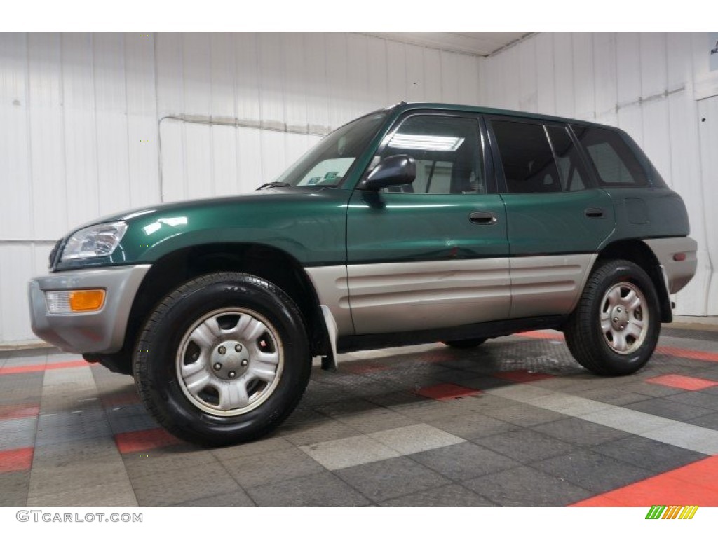 2000 RAV4 4WD - Deep Jewel Green / Gray photo #2