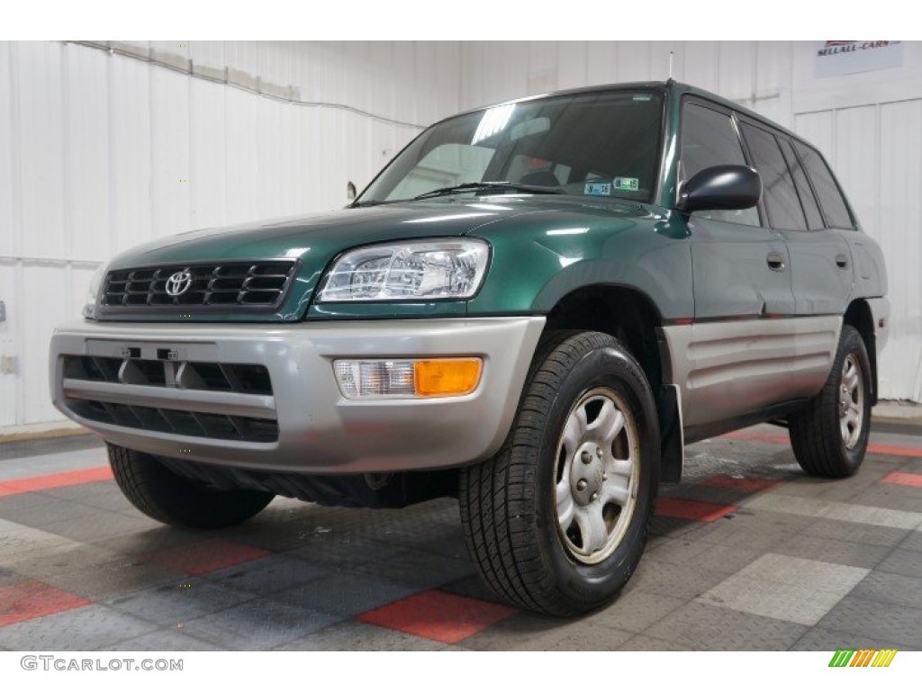 2000 RAV4 4WD - Deep Jewel Green / Gray photo #3