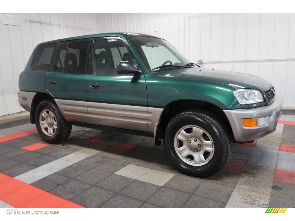 2000 RAV4 4WD - Deep Jewel Green / Gray photo #6