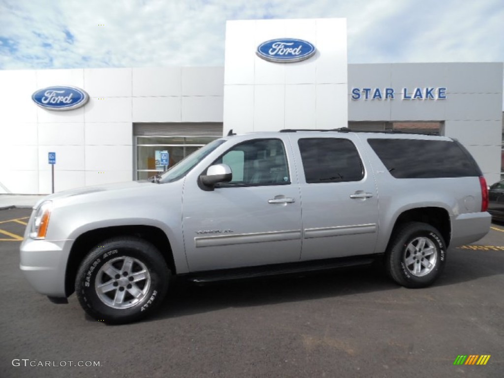 2010 Yukon XL SLT 4x4 - Pure Silver Metallic / Ebony photo #1