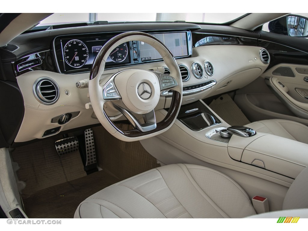 Silk Beige/Espresso Brown Interior 2016 Mercedes-Benz S 550 4Matic Coupe Photo #107473634