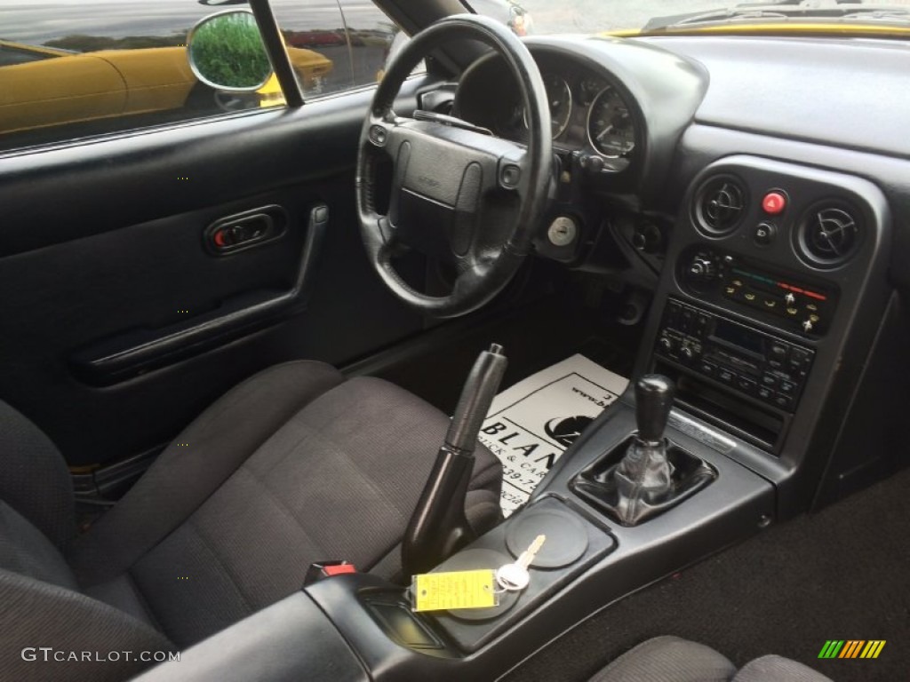 1992 MX-5 Miata Roadster - Sunburst Yellow / Black photo #5