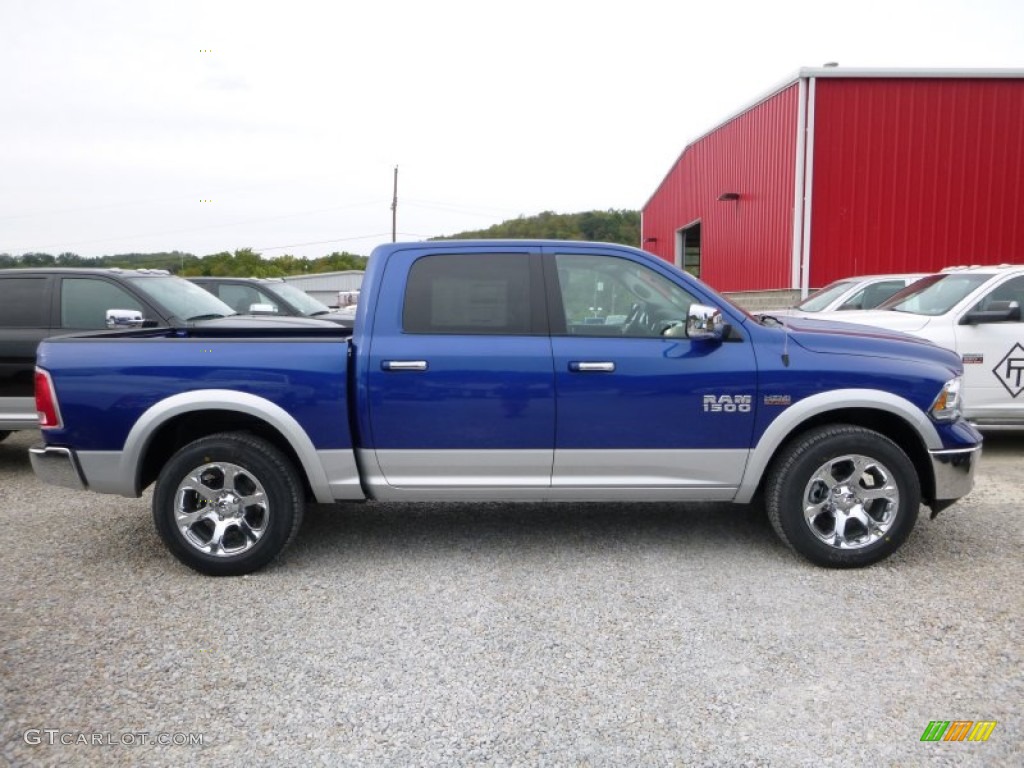 Blue Streak Pearl 2016 Ram 1500 Laramie Crew Cab 4x4 Exterior Photo #107477657