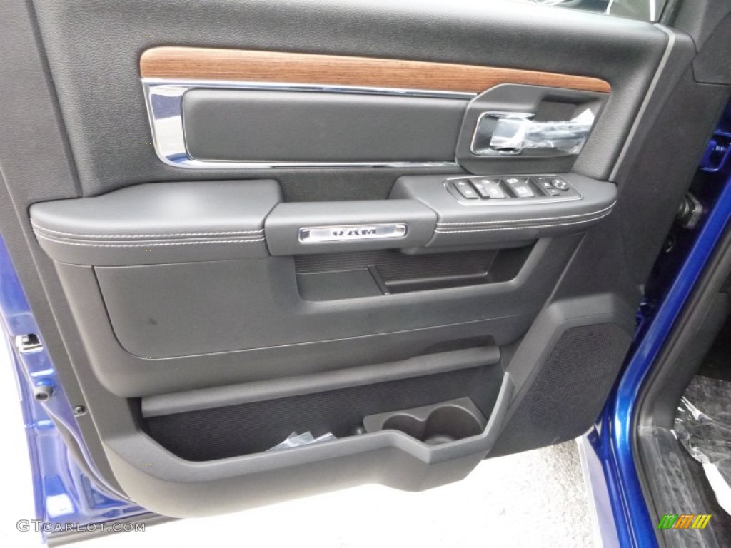2016 Ram 1500 Laramie Crew Cab 4x4 Black Door Panel Photo #107477678