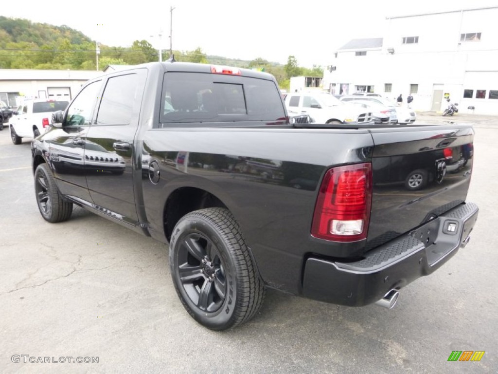 Brilliant Black Crystal Pearl 2016 Ram 1500 Sport Crew Cab 4x4 Exterior Photo #107477768