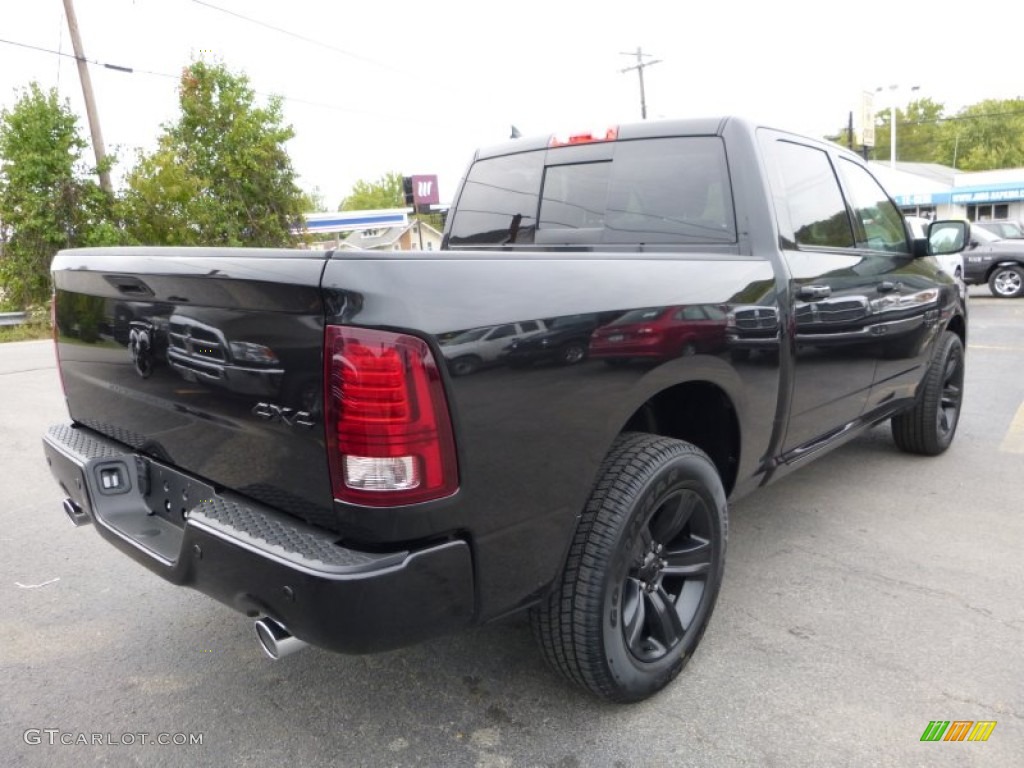 Brilliant Black Crystal Pearl 2016 Ram 1500 Sport Crew Cab 4x4 Exterior Photo #107477774