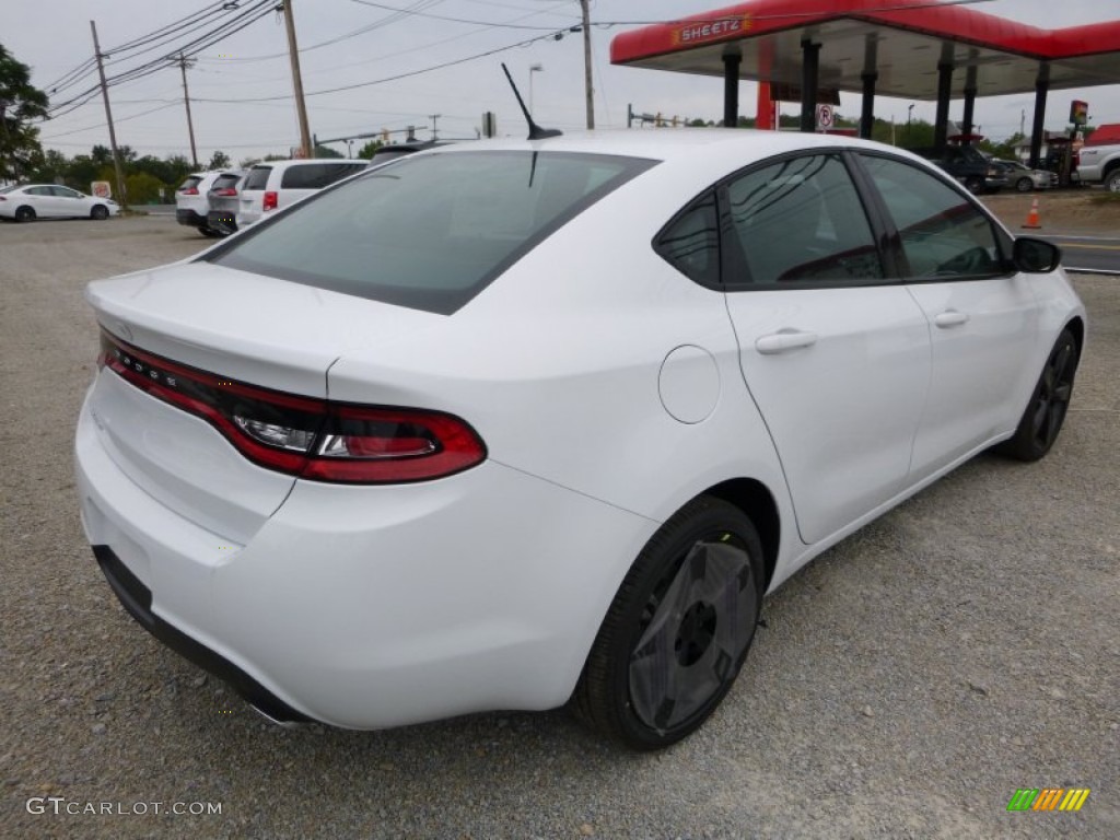 2016 Dart SXT Rallye Blacktop - Bright White / Black/Ruby Red photo #3
