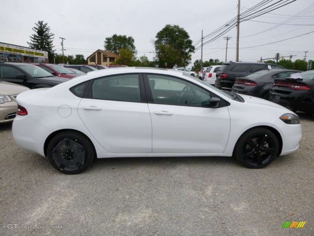 2016 Dart SXT Rallye Blacktop - Bright White / Black/Ruby Red photo #4