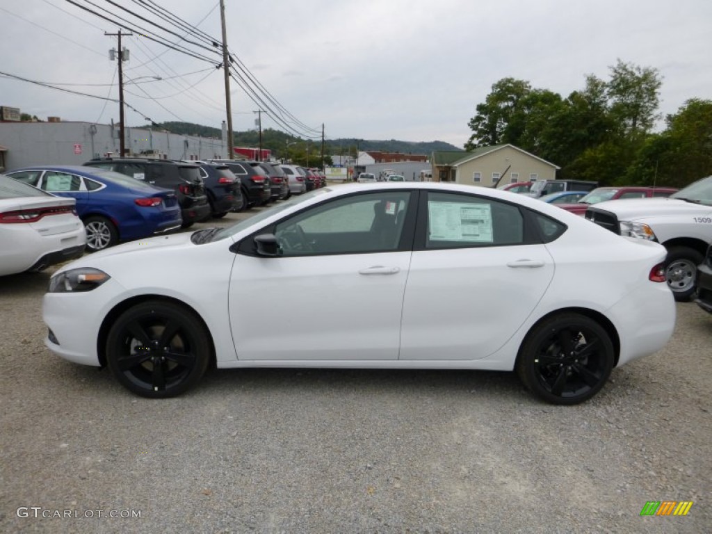 2016 Dart SXT Rallye Blacktop - Bright White / Black/Ruby Red photo #16