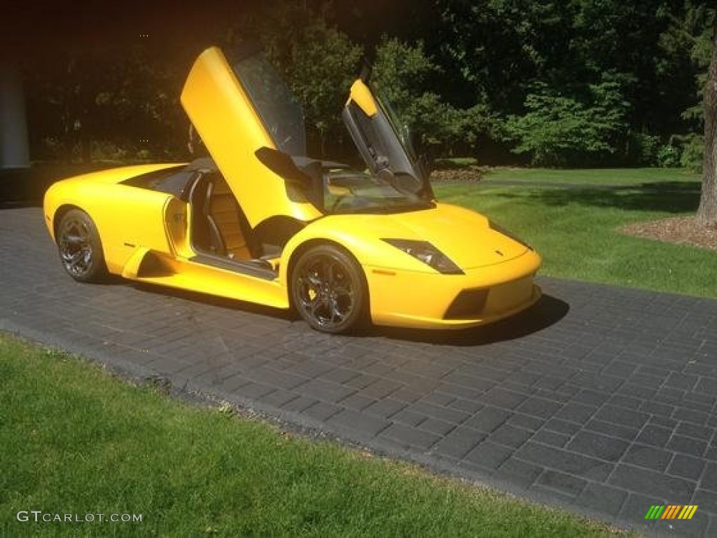 2006 Murcielago Roadster - Giallo Evros (Yellow) / Nero Perseus photo #5